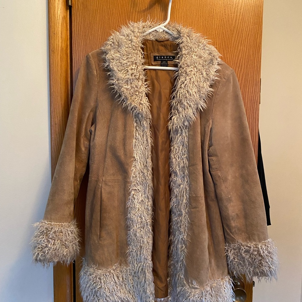 Giacca Penny Lane Coat with Faux Fur Trim